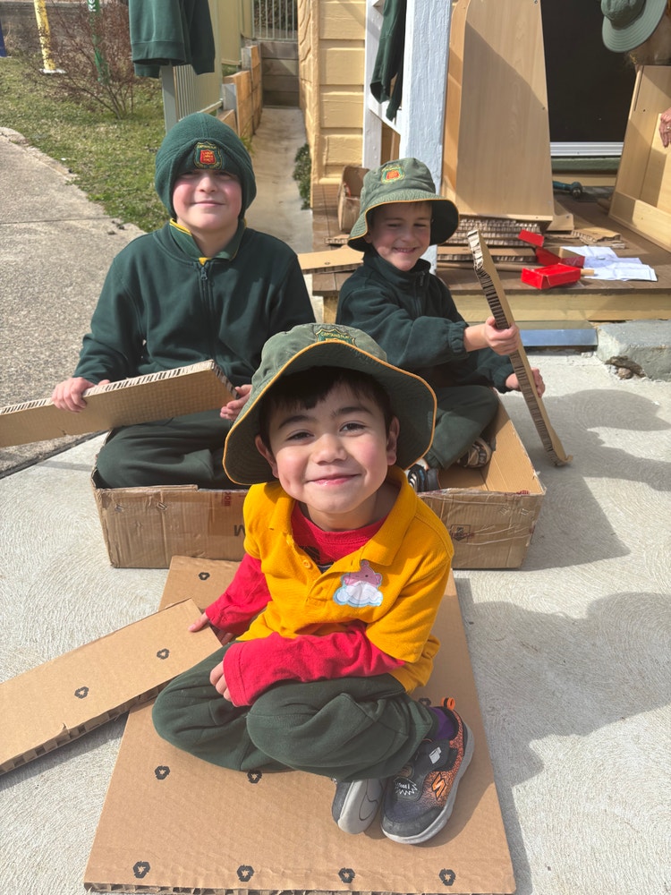 Students during creative play